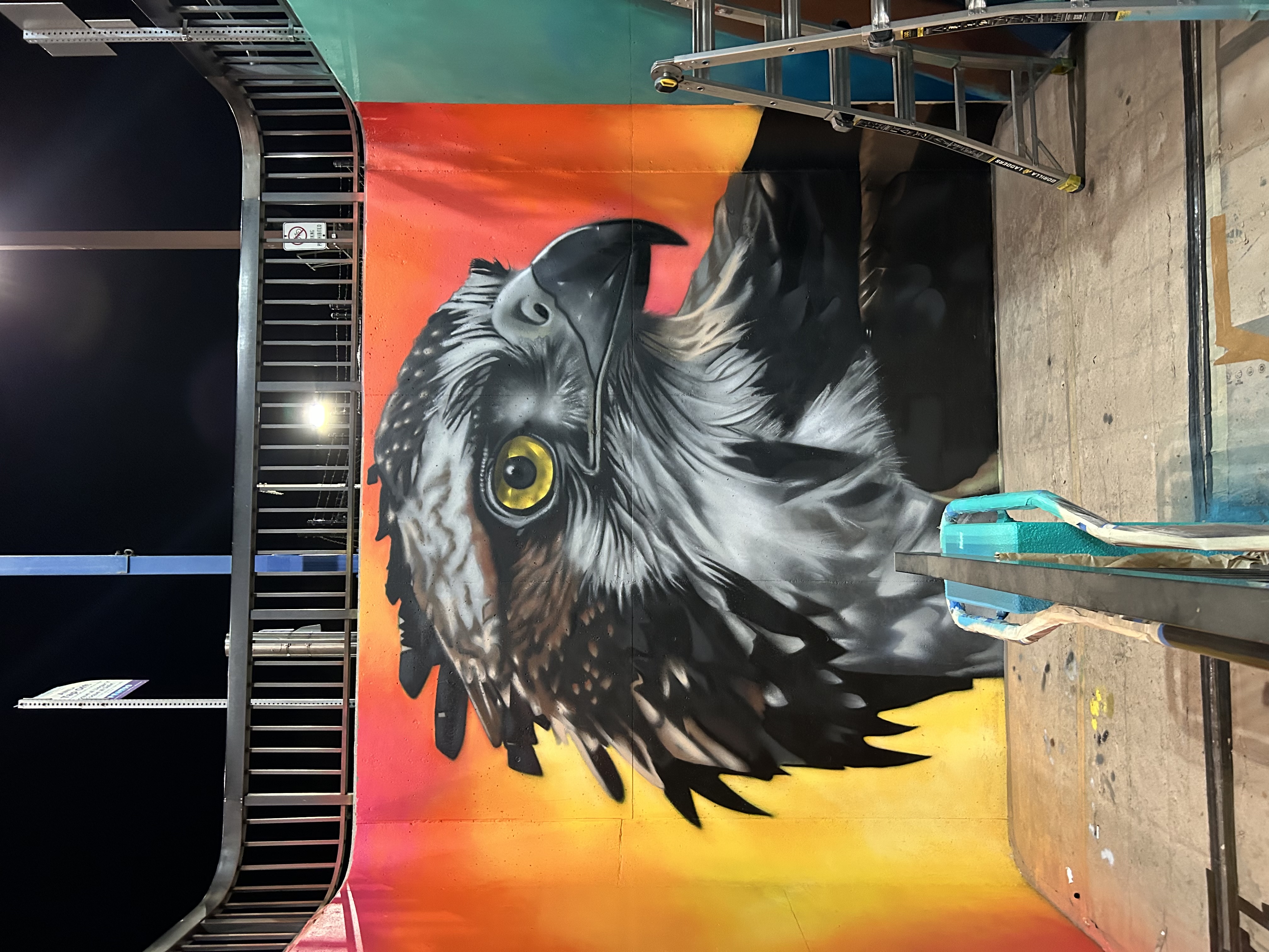 Eagle mural painting San Diego - Professional artistic mural services